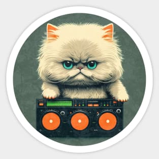 DJ Persian Cat Sticker